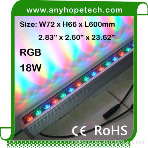 Turnable color factory price rgb 18watt wall washer light